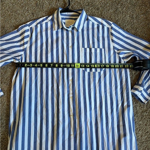 NWOT Sézane Women’s Maxine Oversized Blue & White Stripe Shirt Dress Size Small - Picture 10 of 10